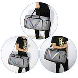 Sports Gym Bag with Shoe Compartment, Waterproof Weekender Bag Overnight Duffle Bag for Mens or