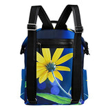 Colourlife Yellow Single Flower Stylish Casual Shoulder Backpacks Laptop School Bags Travel