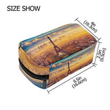 Toiletry Bag Red Eiffel Womens Beauty Makeup Case Brush Cosmetic Organizer