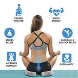 ComfiLife Premium Comfort Seat Cushion - Non-Slip Orthopedic 100% Memory Foam Coccyx Cushion for Tailbone Pain - Cushion for Office Chair Car Seat - Back Pain & Sciatica Relief