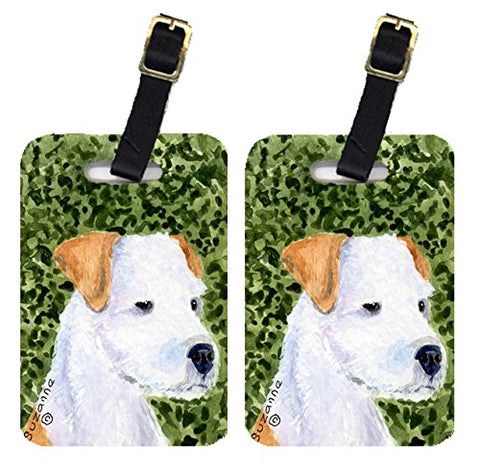 Caroline's Treasures SS8728BT Pair of 2 Jack Russell Terrier Luggage Tags, Large, multicolor