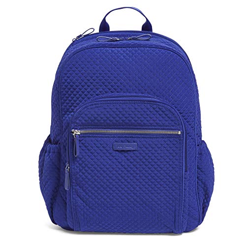 Vera Bradley Iconic Campus Backpack, Microfiber, Gage Blue
