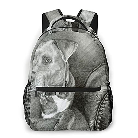 Multi leisure backpack,American Staffordshire Terrier Bulldog Veteri, travel sports School bag for adult youth College Students