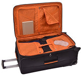 Traveler’S Choice  Birmingham Lightweight Expandable Rugged Rollaboard Rolling Luggage - Black