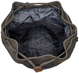 Budweiser by Buxton Men's Eagle Wings Drawstring Bucket Bag Accessory, grey,