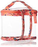 Vera Bradley Lighten up 3-1-1 Cosmetic, Polyester, Coral Meadow, One Size