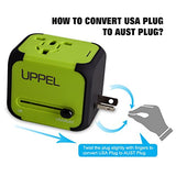 Travel Adapter Uppel Dual Usb All-In-One Worldwide Travel Chargers Adapters For Us Eu Uk Au About