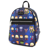 Loungefly Marvel Avengers: Endgame Chibi Print Mini Backpack Wallet Set