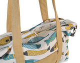 Vintage Fish Retro Style Print Picnic, Shopping Multi-Purpose Canvas Zipper Bag