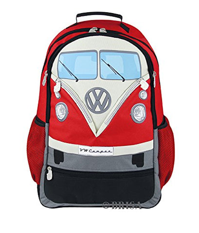 Vw Collection By Brisa Backpack With Vw Bus T1 Front Design (Red)