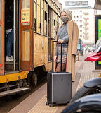 LEVEL8 Elegance Matte Carry-On Luggage, 20” Hardside Suitcase, Lightweight PC Matte Hardcase Spinner Trolley for Luggage, TSA Approved Cabin Luggage with 8 Spinner Wheels- Black, 20-Inch Carry-On