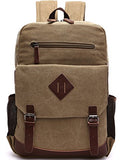 Aidonger Vintage Canvas Laptop Backpack School Backpack (Khaki)