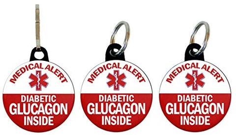 Henry The Buttonsmith Glucagon Diabetic Bag Tag Set (Basic Set)