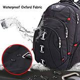 Swissdigital Pixel Travel Laptop Backpack-Laptops Backpack with USB Charging Port Smart Bag with RFID for Men & Women School Computer Bags Fits 15.6" Laptop and Notebook, Black SD-857