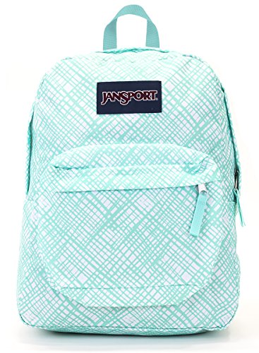 Jansport Superbreak Backpack (Aqua Dash Jagged)
