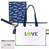 Ame & Lulu Love All Court Bag Gift Set with Matching Cosmetic Case and Tennis Towel
