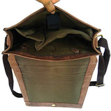 Retro Buffalo Hunter Leather Laptop Messenger Bag Office Briefcase College Bag