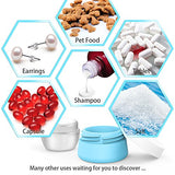 Travel Accessories Bottles Containers Sets, Silicone & PP Cream Jars for toiletries, Compact Travel Size Containers with Hard Sealed Lids for Face Hand Body Cream (5 Pieces)