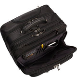 Heritage Polyester Wheeled Business Case Briefcase, Black, One Size