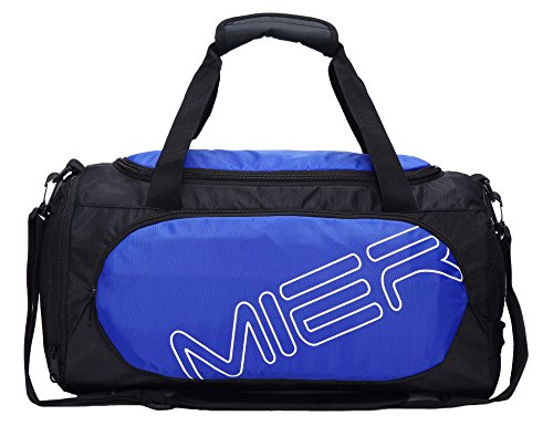 Mier Small Gym Sports Bag For Men And Women With Shoes Compartment, 18Inch(Blue)