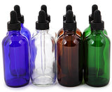 Vivaplex, 8, Assorted Colors, 4 oz Glass Bottles, with Glass Eye Droppers