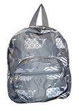 11-Inch Mini Backpack Purse, Zipper Front Pockets Teen Child (Gray Whale)