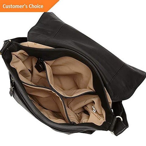 Sandover Derek Alexander Large 3/4 Flap Unisex Messenger Bag | Model LGGG - 7455 |
