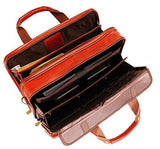 Mancini Black Italian Leather Briefcase Laptop