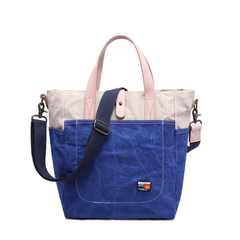 Men's Handbag, Oil Wax Canvas Bag, Simple Waterproof Bag, Casual Retro, Size: 28 34 18cm, Beige