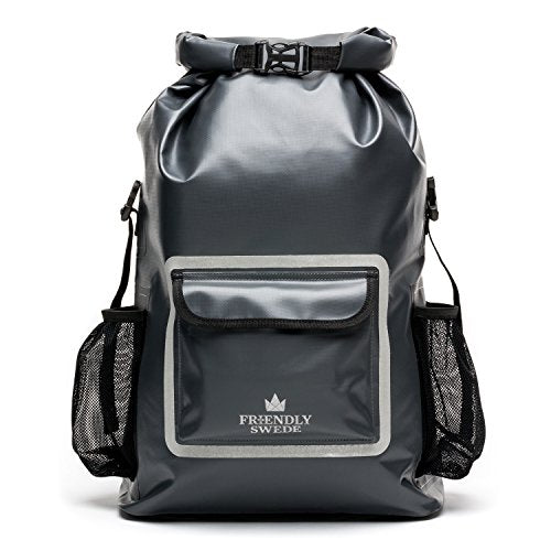 The Friendly Swede Waterproof Backpack Dry Bag 33L with Laptop Pocket, Roll Top Seal, Ergonomic