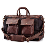 Will Leather Goods Men'S Traveler Duffel Bag - Brown/Black