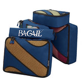 BAGAIL 4 Set Packing Cubes,Travel Luggage Packing Organizers with Laundry Bag Navy