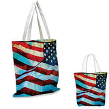 American Flag royal shopping bag American Flag in the Wind on Flagpole Memorial Patriotism