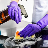 Glass Spray Bottles with Labels, AQwzh Clear Empty Refillable Container with Durable Black Trigger Sprayer w/Mist and Stream Settings for Mixing Essential Oils, Homemade Cleaning Products ect. (clear)