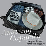 Lipault - Original Plume Spinner 55/20 Luggage - Carry-On Rolling Bag for Women - Black