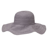 Wallaroo Hat Company Women’s Petite Scrunchie Sun Hat – Grey/White Dots – UPF 50+