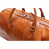 Floto Venezia Duffle Olive (Honey) Brown Italian Leather Weekender Travel Bag