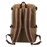 ABage Unisex Canvas Backpack Large Travel Hiking Outdoor Laptop College Backpack, Khaki