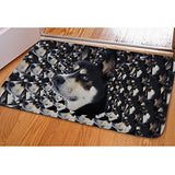 Funny Husky Dogs Printed Doormat Non-Slip Kitchen Carpet Door Mats Doginthehole