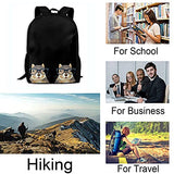 Bass Fish Backpack for Men and Women, 3D Printed Casual Daypacks Lightweight Travel Business Bag School College Bookbag Laptop Backpacks