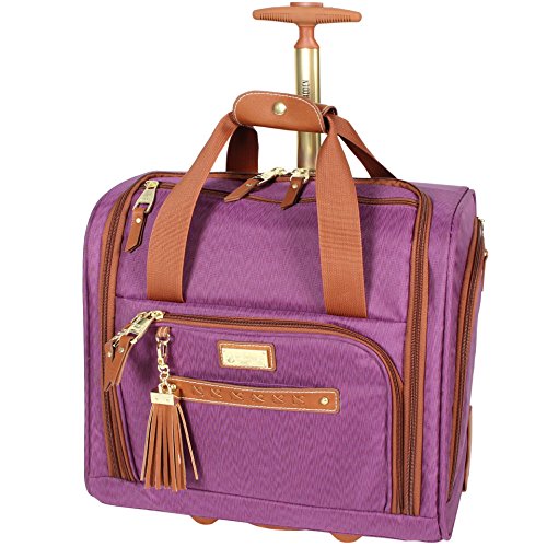 Steve Madden Global Wheeled Purple Under Seat Bag