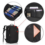 Hynes Eagle 38L Flight Approved Weekender Carry on Backpack Black 2017