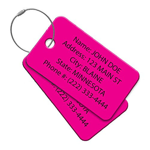 Multi Pack Customized Tavel Tag - Luggage Tag - Golf Bag Id - Personalized Id Travel Tag -
