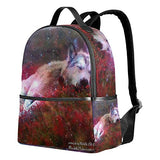 Backpack Wolf Galaxy Images Womens Laptop Backpacks School Hiking Travel Daypack