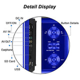 DR. J 11.5" Portable DVD Player with HD 9.5" Swivel Screen, Rechargeable Battery with Wall Charger, Car Charger and AV Cable, Sync TV Projector Function, Support USB Flash Drive SD Card, Region Free