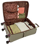 London Fog Softside 20" Spinner, Olive Houndstooth
