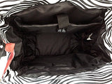Trendy Flyer Computer/Laptop Rolling Bag 2 Wheel Case Zebra Red