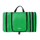 Bagail Men & Women Waterproof Flat Toiletry Kit, Portable and Spacious Travel Cosmetic Organizer Bag for Travel Accessories,Personal Items, Makeup and Shaving Green