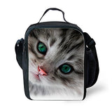 Doginthehole Children Unisex Cute Cats Pet Lunch Bags With Compartments For Teens Boys Girls