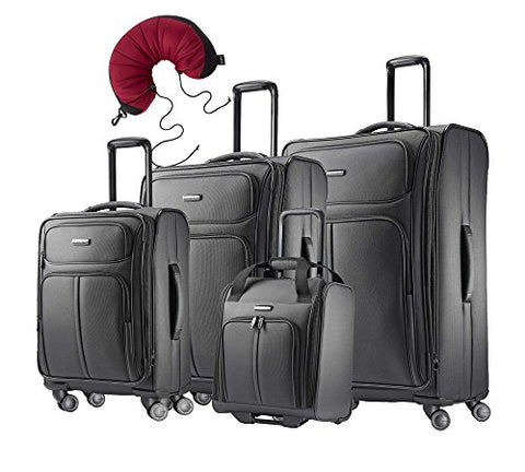 Samsonite Leverage LTE 5 Piece Bundle | 20", 25", 29", Wheeled Boarding Bag, Travel Pillow